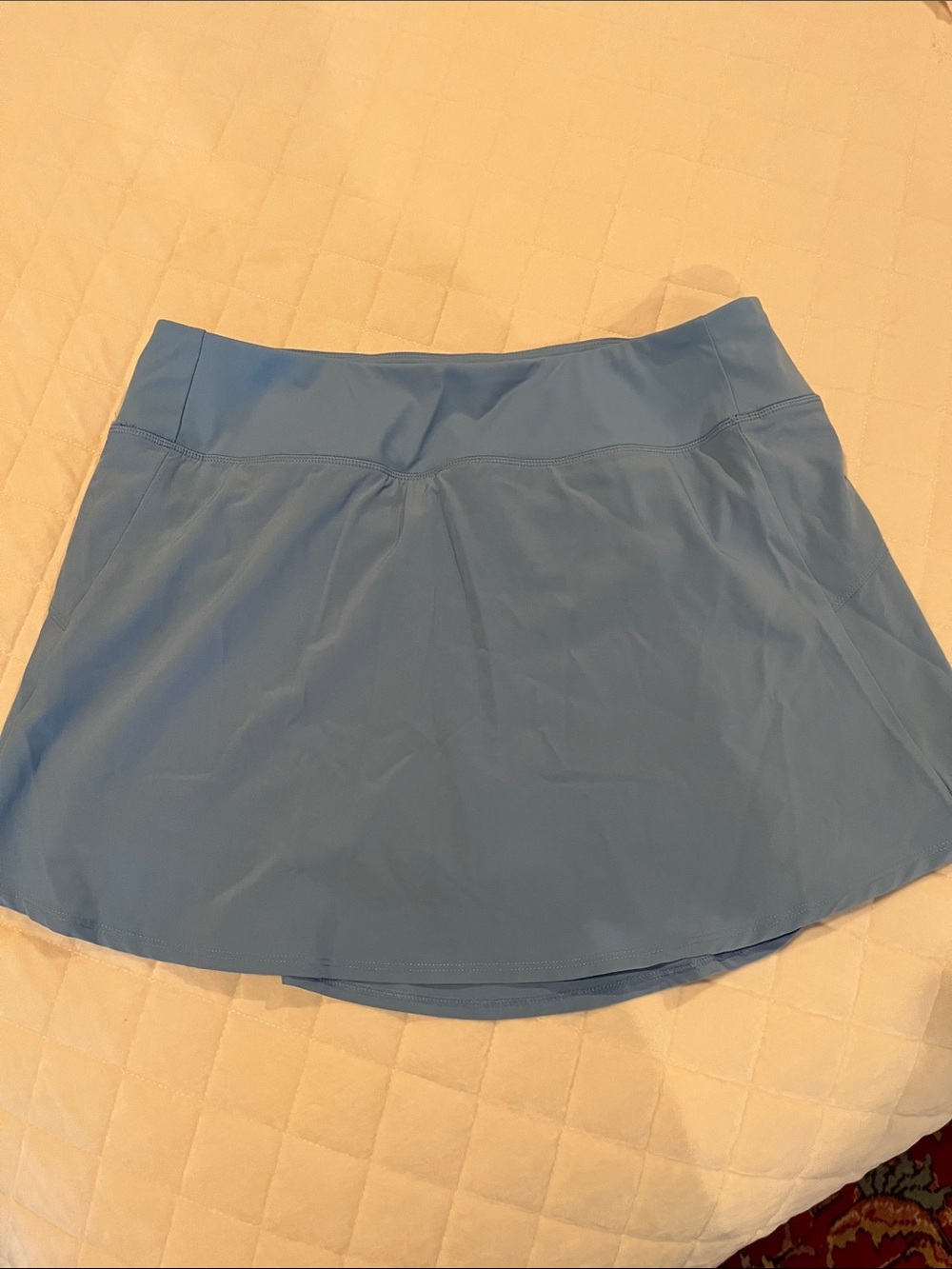 Addison Bay Light Blue Athletic Skater Skirt with Wide Waistband